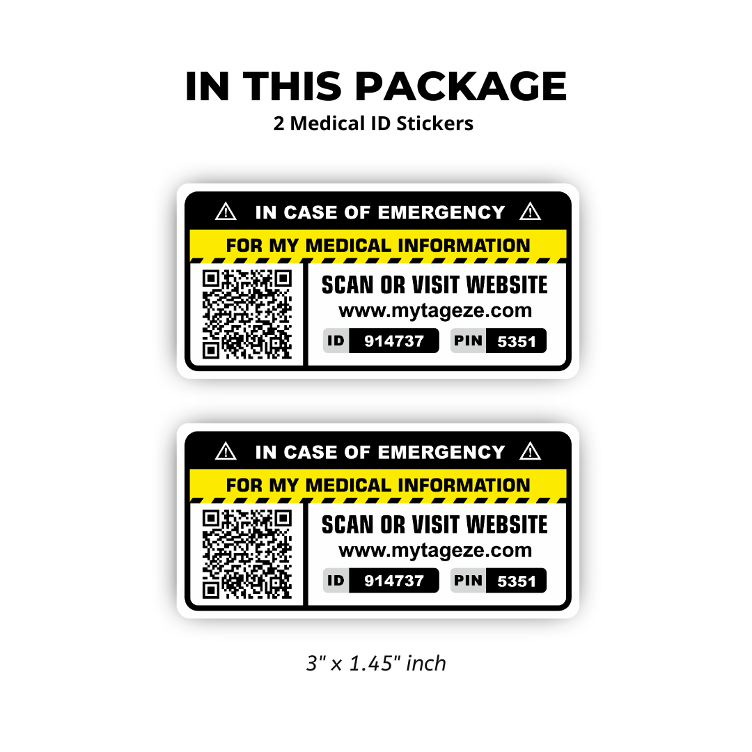 Medical ID Sticker – MyTageze