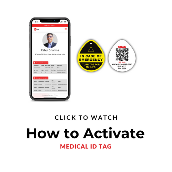 how to activate tageze medical id Tag keychain